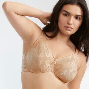 NWT Wacoal Awareness Full Figure Seamless underwire bra size: 44DDD color: Toast